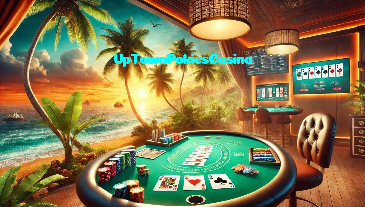 UpTownPokiesCasino casino presented on mobile device in Pakistan with slots and live games